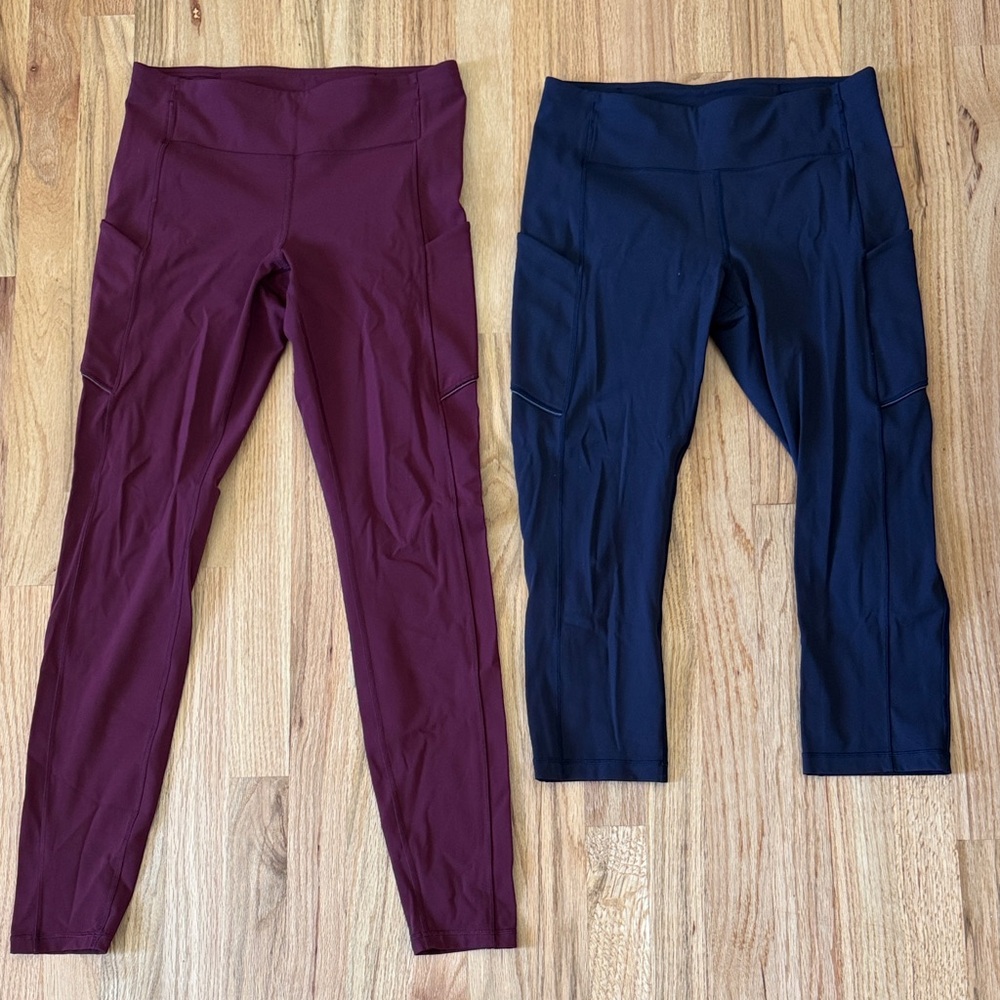 lululemon athletica Burgundy and Navy Leggings